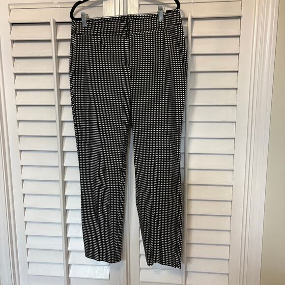 Talbots Black and White Polka Dot Dress Pants Size 8 - Picture 1 of 8